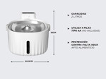 Bebedero automático Smart-tek PW100 Agua Mascotas Infrarrojo 2L Con Filtro