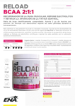 Ena Reload Bcaa 2.1.1 Aminoacidos 220g Sabor Fruit Punch