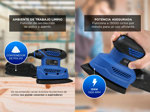 Lijadora Electrica Gadnic + 5 Hojas de Lija 130w 1300 rpm