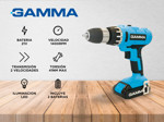 Taladro Atornillador Impacto Inalambrico Gamma 21v 13mm 2 Bat G12301AR