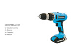 Taladro Atornillador Impacto Inalambrico Gamma 21v 13mm 2 Bat G12301AR
