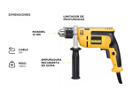 Taladro Percutor Atornillador Dewalt 13mm 710w DWD024-AR