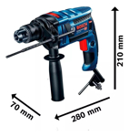 Taladro Percutor Eléctr. 13mm Bosch Gsb16 Re C/Maletín 750w