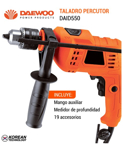 Taladro De Impacto Daewoo 550W 3000Rpm 13Mm
