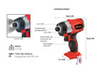 Atornillador De Impacto Inalambrico Einhell TP-CI 18 Li BL-Solo