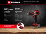 Taladro percutor Inalámbrico Einhell TE-CD 18/50 Li-i BL-Solo Motor Sin escobillas.