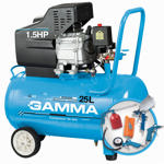 Compresor De Aire Gamma G2852KAR 1.5hp 25lts + KIT