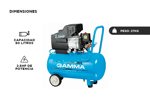 Compresor de Aire Electrico Gamma 50 lts 2.5hp Monofasico G2851AR