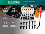 Kit de Herramientas Gadnic Desmontaje Extracción Autos + Clips