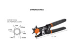 Pinza Sacabocados Truper Para Cuero Lona Plástico Cartón 17340