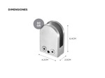 Clip Pinza Para Vidrio Gadnic Acero Inoxidable 10mm