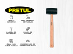 Martillo Maza De Goma 24oz Mango Madera 35cm Pretul 35 Cm