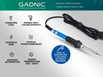 Kit de Soldador Gadnic Lapicera Tipo Lápiz Punta Intercambiable de Cobre