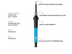 Kit de Soldador Gadnic Lapicera Tipo Lápiz Punta Intercambiable de Cobre