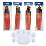 Set x24 Pinceles + Paleta Mezcladora para Arte Gadnic ART06 Para Artistas Pintura