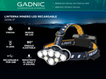 Linterna Minero Led Gadnic GDNL17 Recargable