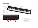 Teclado Musical Casio Casiotone CT-S200 + Soporte + Fuente Alimentacion