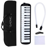 Flauta Melódica Gadnic Piano 32 Teclas + Accesorios Negro