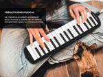 Flauta Melódica Gadnic Piano 32 Teclas + Accesorios Negro
