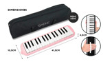 Flauta Melódica Gadnic Piano 32 Teclas + Accesorios Negro