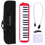 Flauta Melódica Gadnic Piano 32 Teclas + Accesorios Rojo