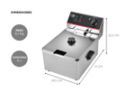 Freidora industrial eléctrica Gadnic FAI09 6L acero inoxidable 220V