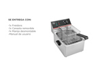 Freidora industrial eléctrica Gadnic FAI09 6L acero inoxidable 220V