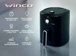 Freidora de Aire Winco W132 4.2 Litros Negra 
