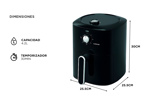 Freidora de Aire Winco W132 4.2 Litros Negra 