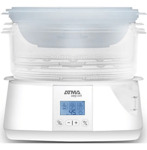 Vaporiera Atma Va8121p Con 3 Bandejas Y Panel Digital 900w