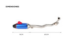 Escape Para Moto Tipo Powercore 3 Para Honda Tornado Xr250 Completo Con Curva Y Powerbomb