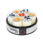 Yogurtera Eléctrica Máquina Fábrica de Yogurt Aiwa AW-YG715 1,2 Litros 7 Frascos De Vidrio