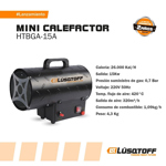 Calefactor Mini Cañon A gas 13000 kcal Lusqtoff Htbga15-a