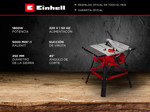 Sierra de mesa circular Einhell TC-TS 2025/2 U Cortes de precisión Madera Fibra