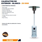 Calefactor Estufa Exterior Patio A Gas Tipo Hongo Ruedas