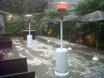 Calefactor Estufa Exterior Patio A Gas Tipo Hongo Ruedas