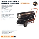 Calefactor Industrial Cañon Kerosene Lusqtoff 26000 Kcal