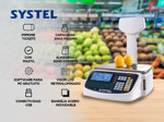 Balanza Comercial Systel Cuora Max ST Con Mastil 30kg Ticket Digital Led