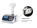 Balanza Comercial Systel Cuora Max ST Con Mastil 30kg Ticket Digital Led