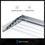 TENDER PARED PLEGABLE 800CM ACERO BYNOX