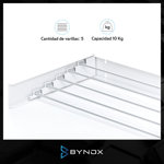 TENDER PARED PLEGABLE 100CM BLANCO BYNOX