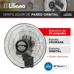 Ventilador De Pared Liliana Orbital 20 Pulgadas Vwoc20 90w