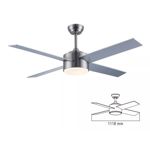 VENTILADOR DE TECHO LAFTDREN 441C 3 VELOCIDADES LED 24W PLATEADO