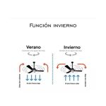 VENTILADOR DE TECHO LAFTDREN 428B 6 VELOCIDADES LED 24W NEGRO