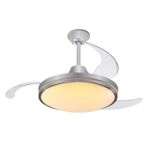 VENTILADOR TECHO PEABODY PE-VTRA420S - ACERO 42 100W LUZ LED