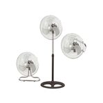 Ventilador KanjiHome 3 en 1 KJH-FH1209 negro con 3 palas de metal, 18" de diámetro 220 V