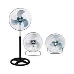 Ventilador KanjiHome 3 en 1 KJH-FH1209 negro con 3 palas de metal, 18" de diámetro 220 V