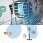 Ventilador KanjiHome 3 en 1 KJH-FH1209 negro con 3 palas de metal, 18" de diámetro 220 V