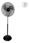 Ventilador De Pie Liliana 20"  3 Aspas Metal Negro