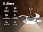 Ventilador de Techo Liliana Con Aspas Retractiles